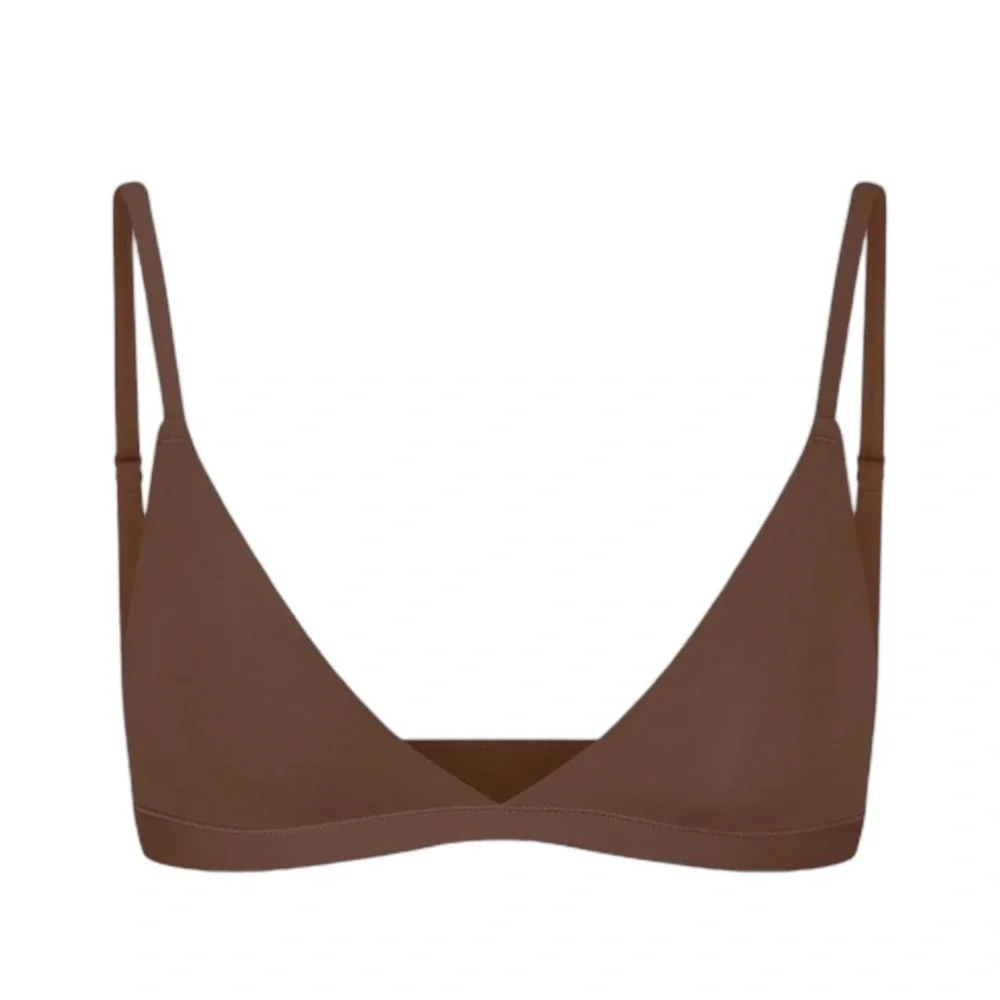 NEW SKIMS Fits Everybody Triangle Bralette Jasper Brown Size XL